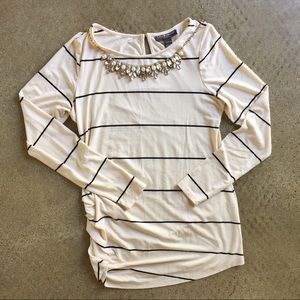 A Pea in the Pod | Cream Striped Shirt